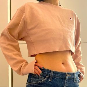 Reverse Weave Crop Cut-Off Sweatshirt - Women’s X-Small